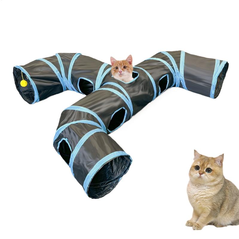 Interactive Cat Toy - ของเล่นแมวอุโมงค์แมวในร่มซ่อน Interactive Play อุโมงค์หลอดของเล่นสนุกพับ Cat Hideaway