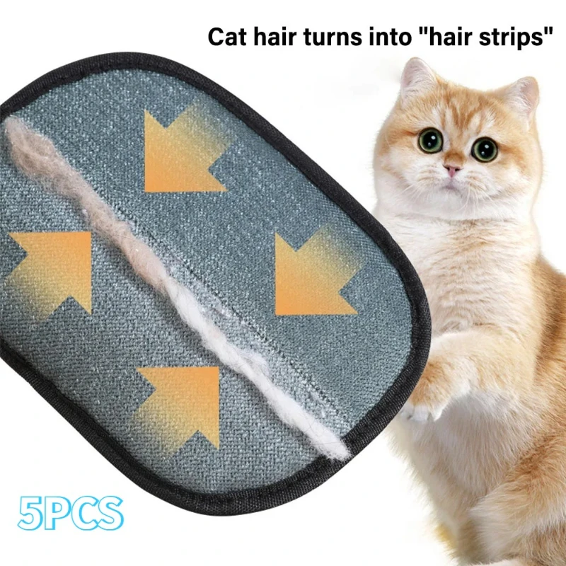 Pet Grooming Glove - เครื่องมือกำจัดขนสัตว์เลี้ยงแบบใหม่ ถุงมือกำจัดขนแบบใช้ซ้ำได้ ถุงมือกรูมมิ่งสองด้านสำหรับสัตว์เลี้ยง ช่วยกำจัดขนสัตว์เลี้ยงบนพรม