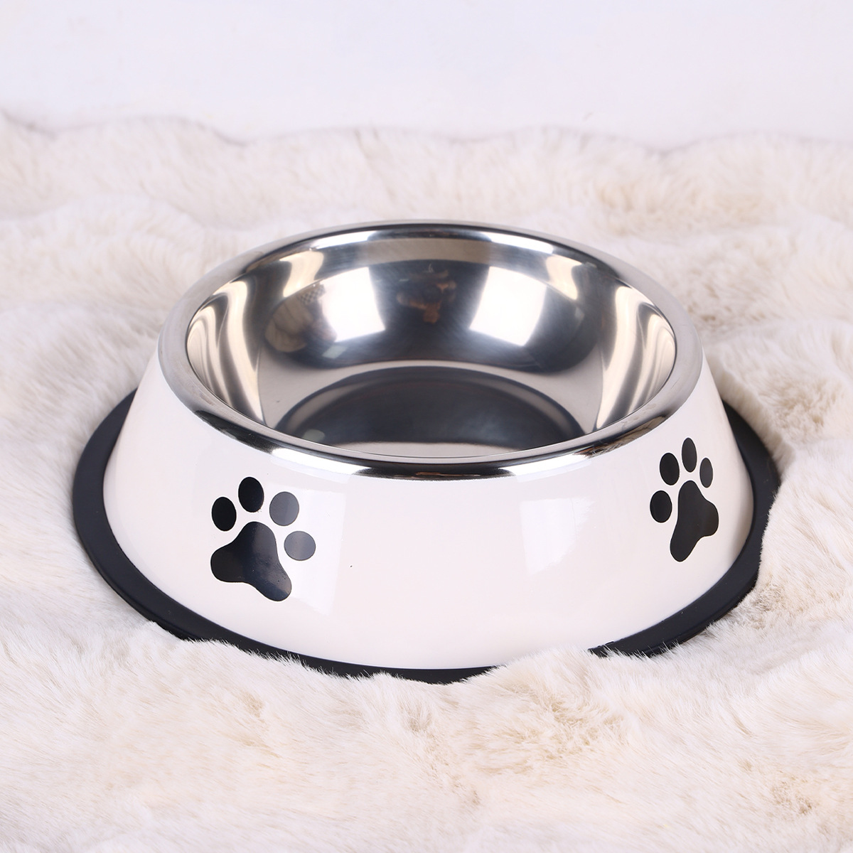 Pet Supplies Is Food - ชามอาหารสัตว์เลี้ยงสแตนเลสความจุขนาดใหญ่ ชามอาหารสุนัข หลายขนาด ป้องกันการตก ชามอาหารสำหรับให้อาหารสัตว์เลี้ยง