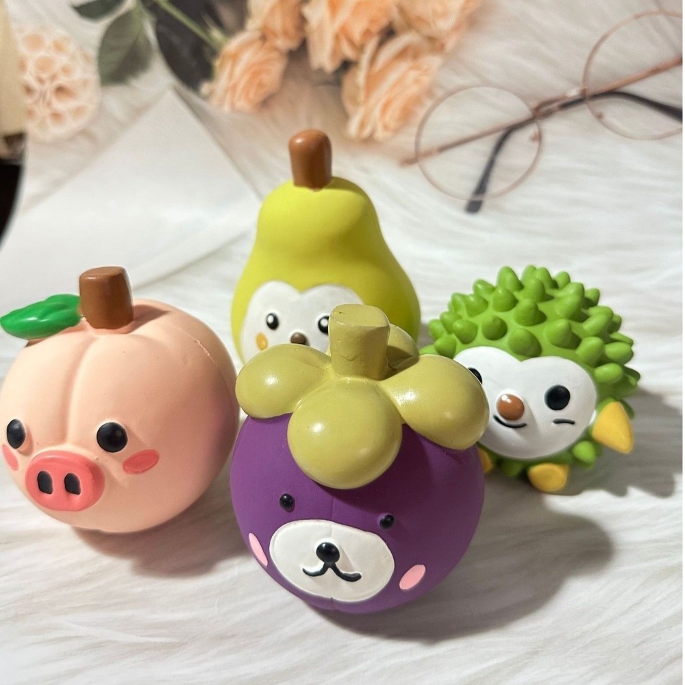 Pet Supplies For Dogs - ของเล่นสัตว์เลี้ยงรูปผลไม้ ของเล่นสัตว์เลี้ยงรูปกบ ของเล่นสัตว์เลี้ยงรูปลิง ของเล่นสุนัขยางลาเท็กซ์ ของเล่นสัตว์เลี้ยงรูปทรงลูกบอลนุ่ม ของเล่นสัตว์เลี้ยงทนต่อการกัด