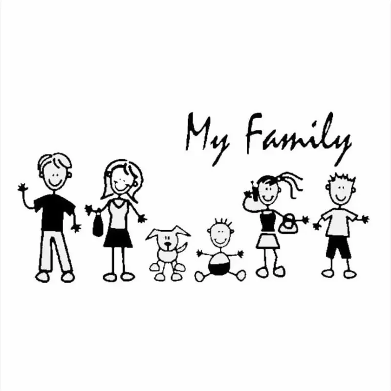 Pet Supplies For Dogs - สติกเกอร์รถ Family Stick รูปเด็กทารกแมวสุนัขสัตว์เลี้ยงความคิดสร้างสรรค์กันชน Applique PVC