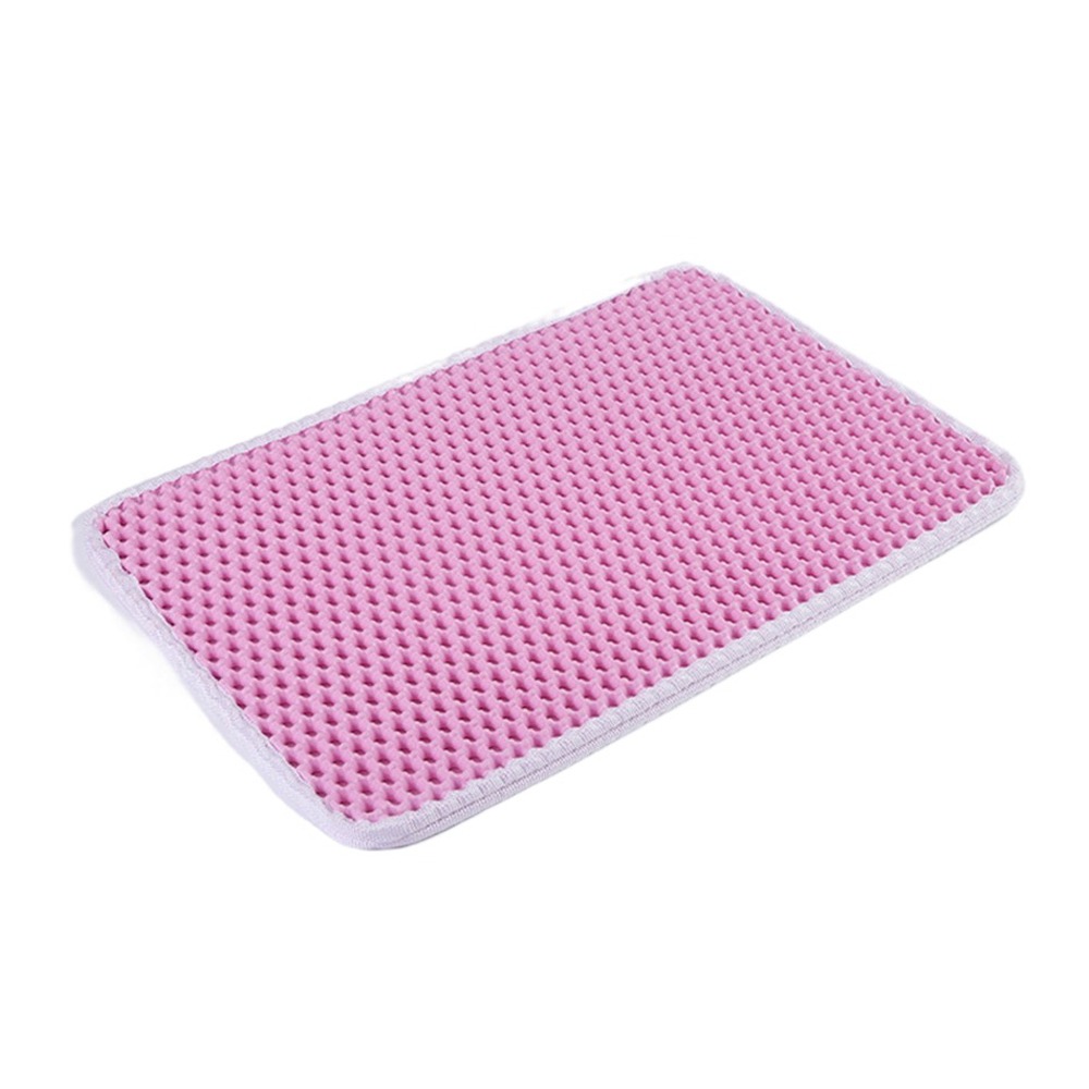 Cat Litter Mat - แผ่นรองทรายแมวสองชั้น EVA ทนทาน กันลื่น ขนาดใหญ่ แผ่นรองข่วนแมว