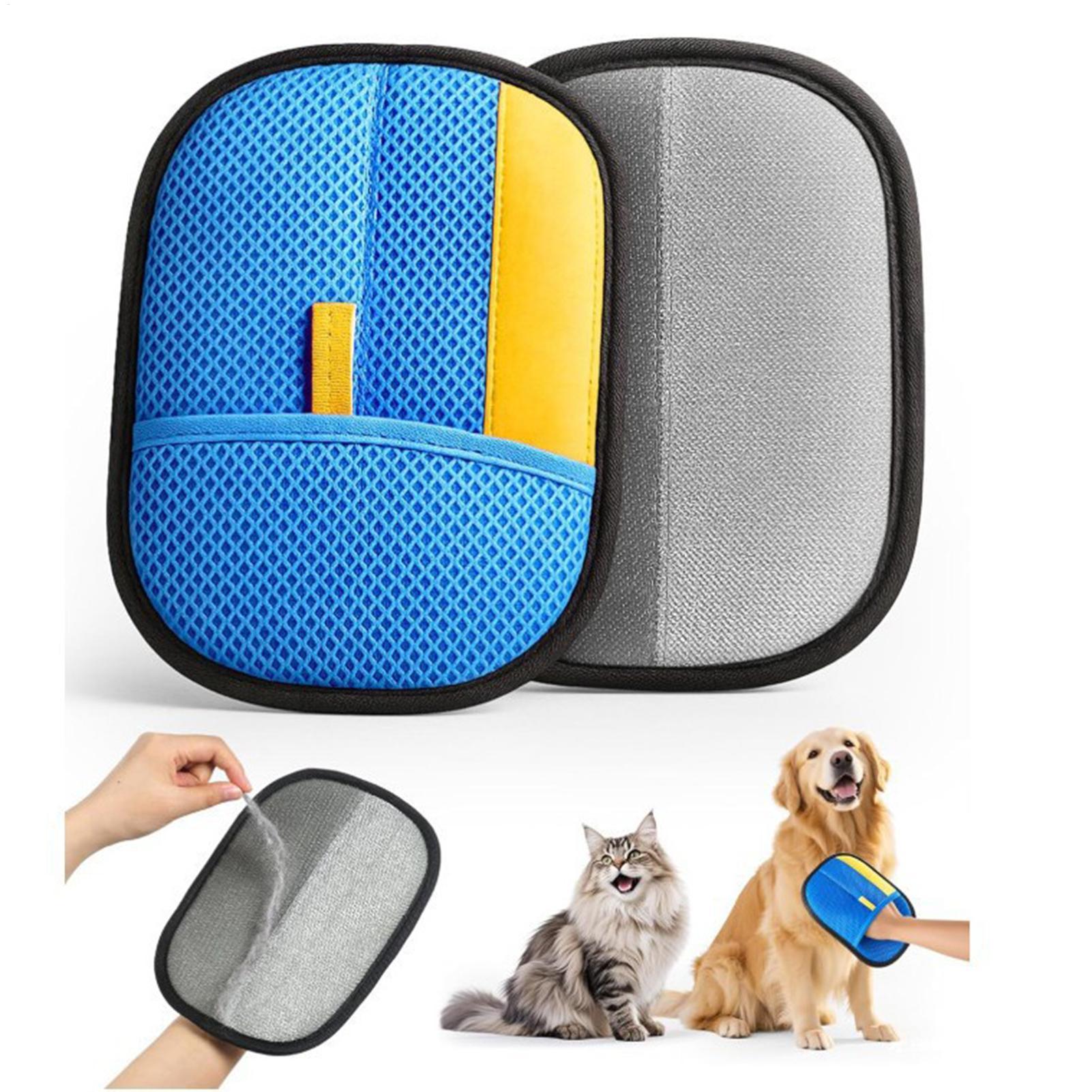 Pet Grooming Glove - ถุงมือกำจัดขนสัตว์เลี้ยงแบบไฟฟ้าสถิตสำหรับแมวสุนัข, ถุงมือกรูมมิ่งแบบใช้ซ้ำได้, ถุงมือกรูมมิ่งป้องกันขนร่วง, อุปกรณ์สำหรับสัตว์เลี้ยง