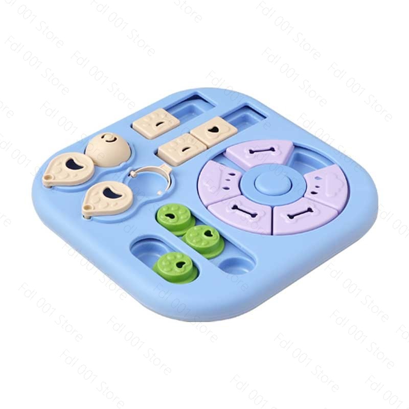 Interactive Cat Toy - ของเล่นให้อาหารสัตว์เลี้ยงแบบอินเทอร์แอคทีฟรูปทรงสี่เหลี่ยม ชามอาหารแบบชะลอการกิน ของเล่นเสริมพัฒนาการสำหรับสุนัขและแมว ช่วยลดความเบื่อหน่าย อุปกรณ์สำหรับสัตว์เลี้ยง