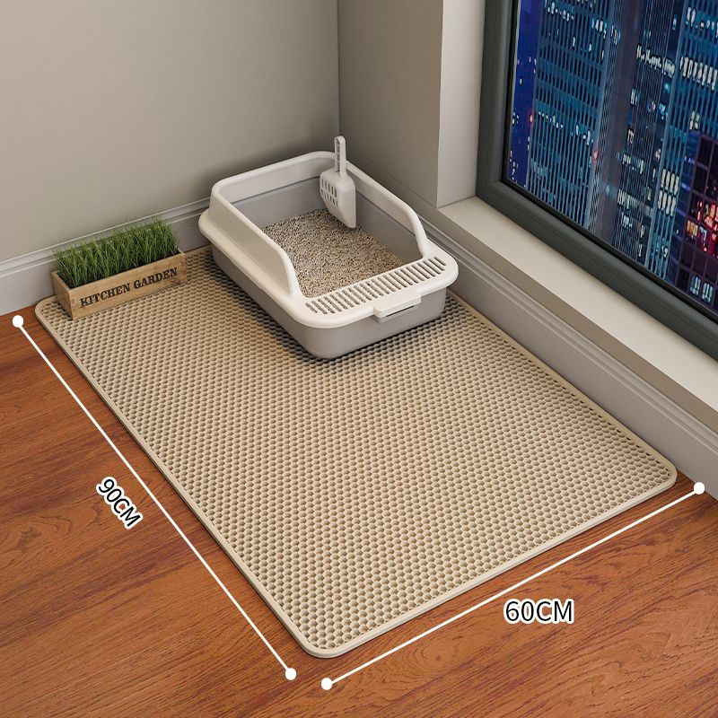 Cat Litter Mat - กันน้ําเสื่อครอกแมวห้องน้ําสัตว์เลี้ยง Double Layer พับแมวอ่างล้างหน้า Nonslip ล้างทําความสะอาดได้