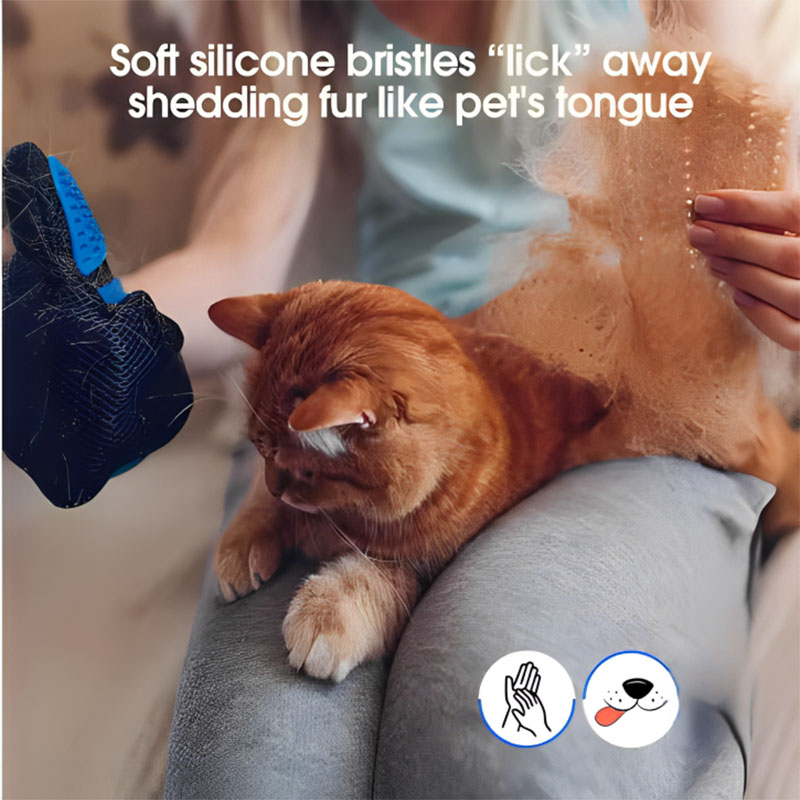 ถุงมือหวีขนสัตว์เลี้ยง ถุงมือท - Pet Grooming Glove บทวิจารณ์และราคา