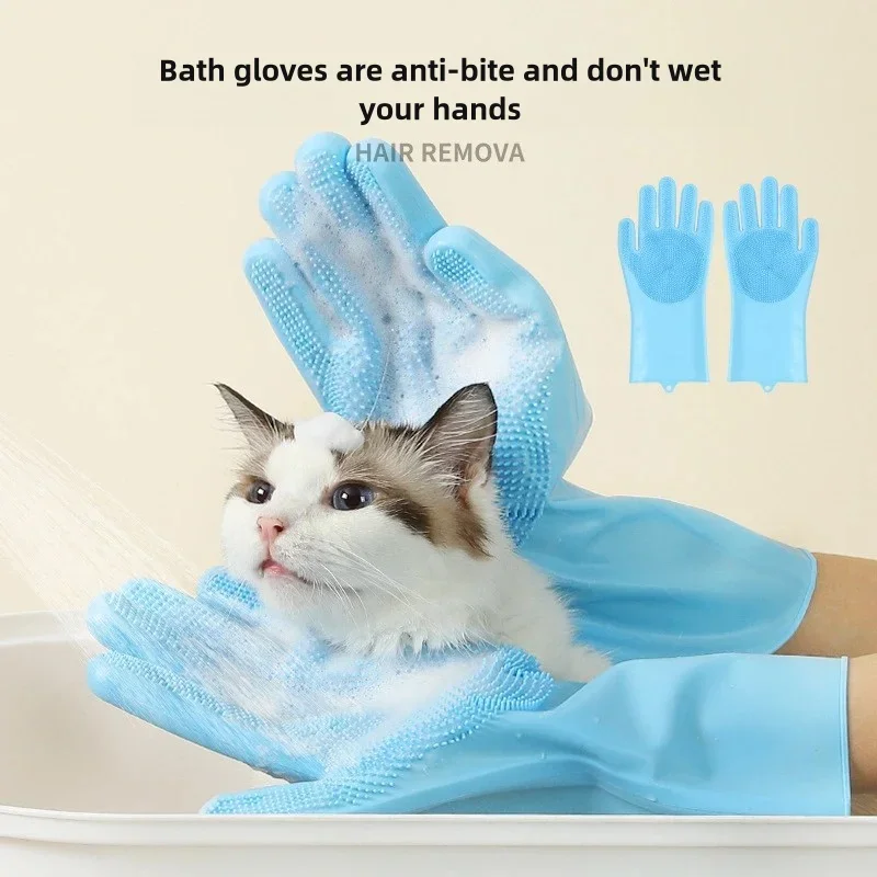ถุงมือทำความสะอาดสัตว์เลี้ยง ถ - Pet Grooming Glove บทวิจารณ์และราคา