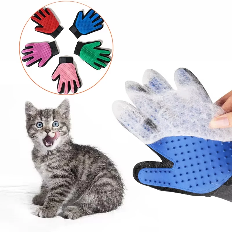 ถุงมือสัตว์เลี้ยง Cat Grooming - Pet Grooming Glove บทวิจารณ์และราคา