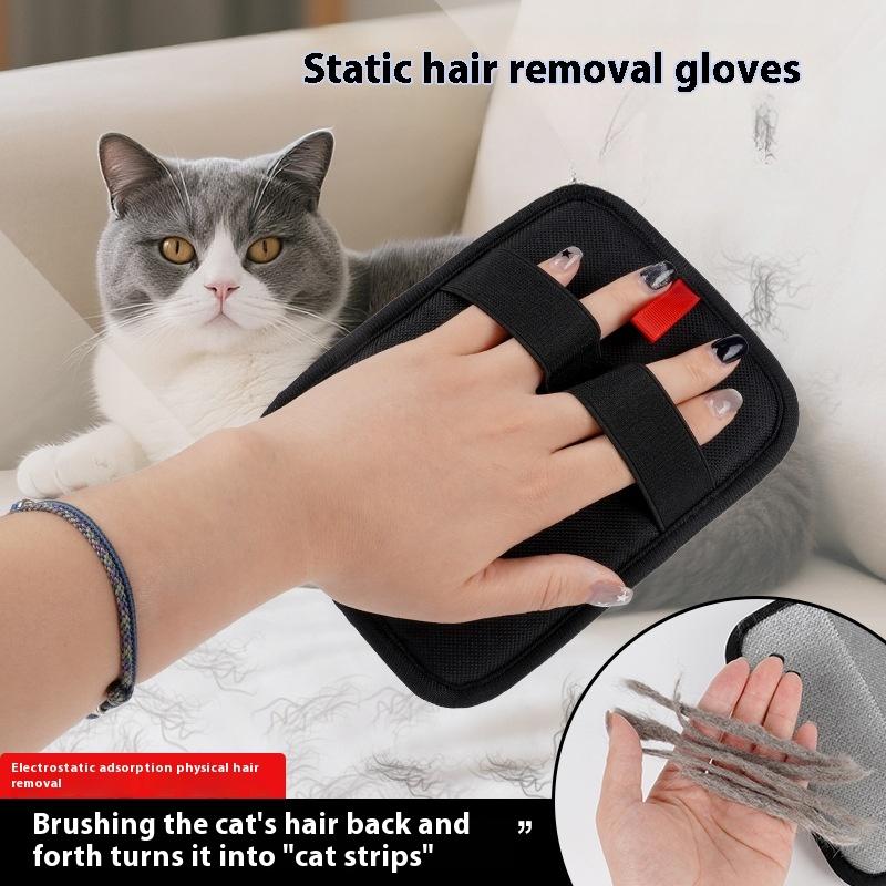 STATIC สัตว์เลี้ยงกําจัดขนถุงม - Pet Grooming Glove บทวิจารณ์และราคา