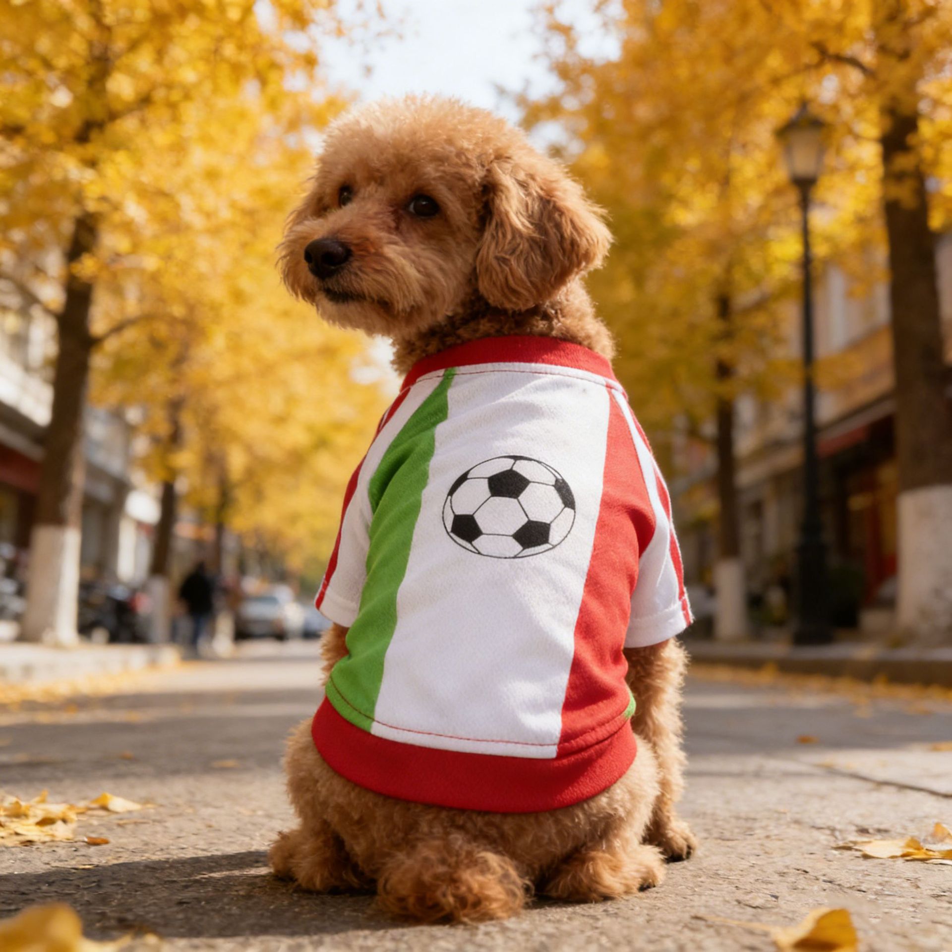 เสื้อผ้าสุนัขลายฟุตบอล ผ้าฝ้าย - Pet Supplies Jersey บทวิจารณ์และราคา
