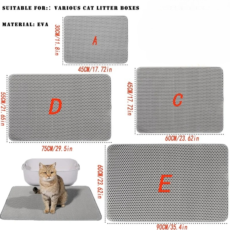แผ่นรองทรายแมวขนาดใหญ่ กันน้ำ  - Cat Litter Mat บทวิจารณ์และราคา