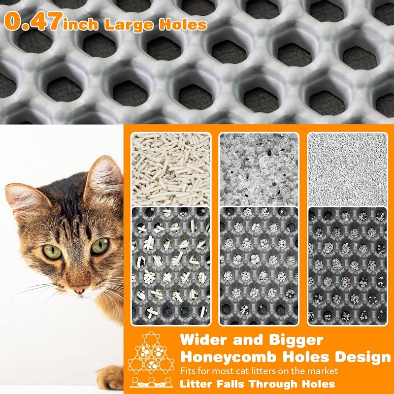 แผ่นรองทรายแมวขนาดใหญ่ กันน้ำ  - Cat Litter Mat บทวิจารณ์และราคา
