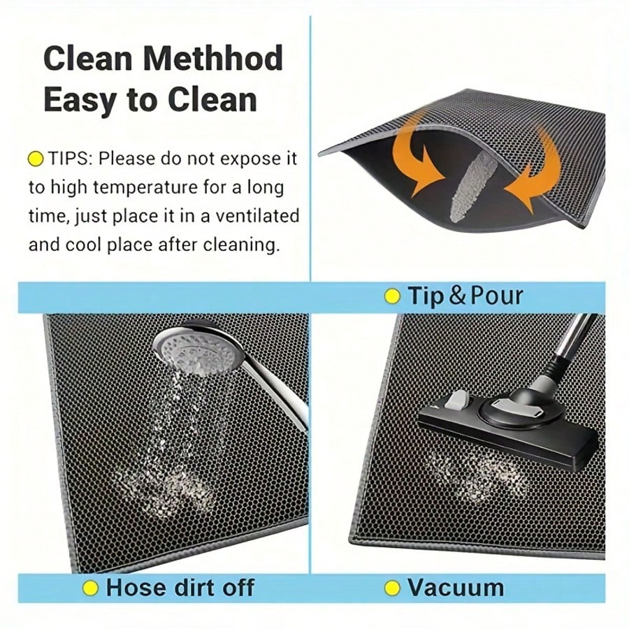 แผ่นรองทรายแมวสองชั้น วัสดุ EV - Cat Litter Mat บทวิจารณ์และราคา