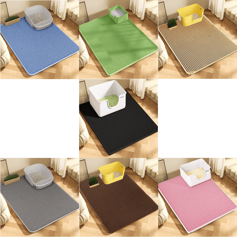 แผ่นรองทรายแมวหลากสี แผ่นกรองท - Cat Litter Mat บทวิจารณ์และราคา