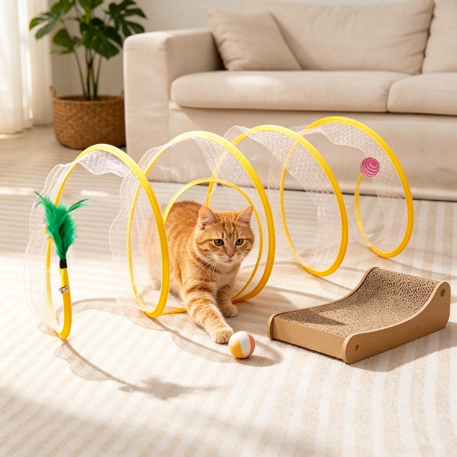 ของเล่นแมวแบบอุโมงค์เกลียว พับ - Interactive Cat Toy บทวิจารณ์และราคา