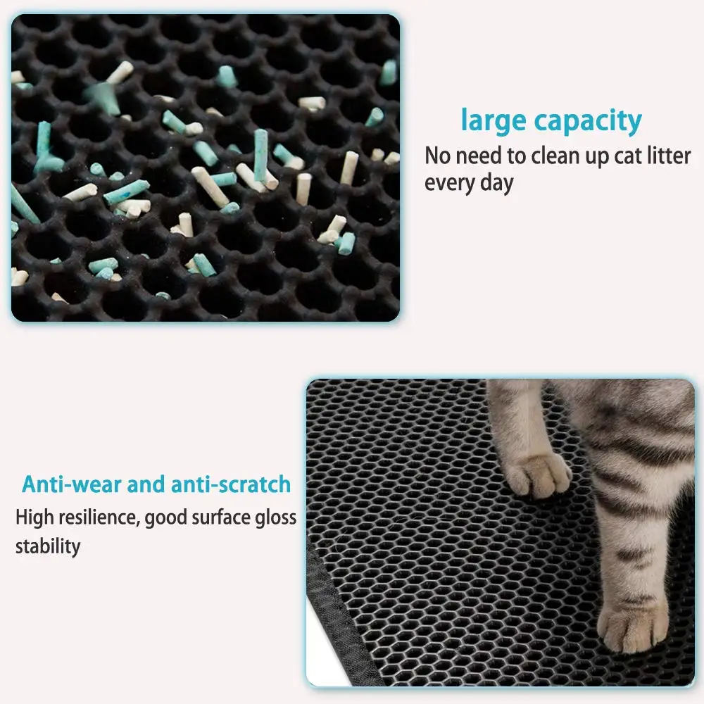แผ่นรองทรายแมวขนาดใหญ่ 70x120  - Cat Litter Mat บทวิจารณ์และราคา