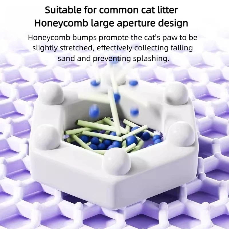 แผ่นรองทรายแมวสีม่วง แบบสองชั้ - Cat Litter Mat บทวิจารณ์และราคา