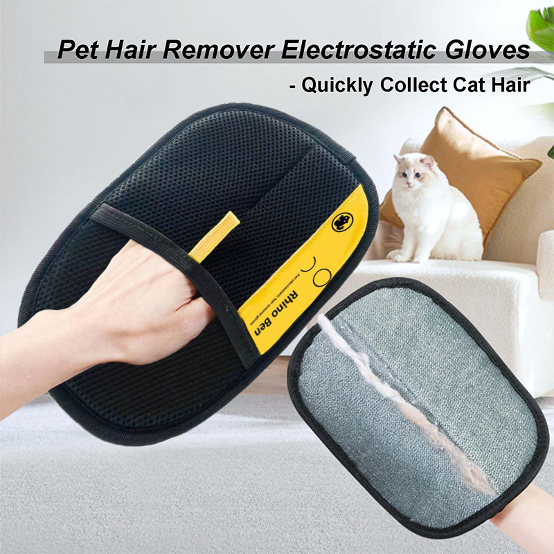 ถุงมือกรูมมิ่งสัตว์เลี้ยงแบบไฟ - Pet Grooming Glove บทวิจารณ์และราคา