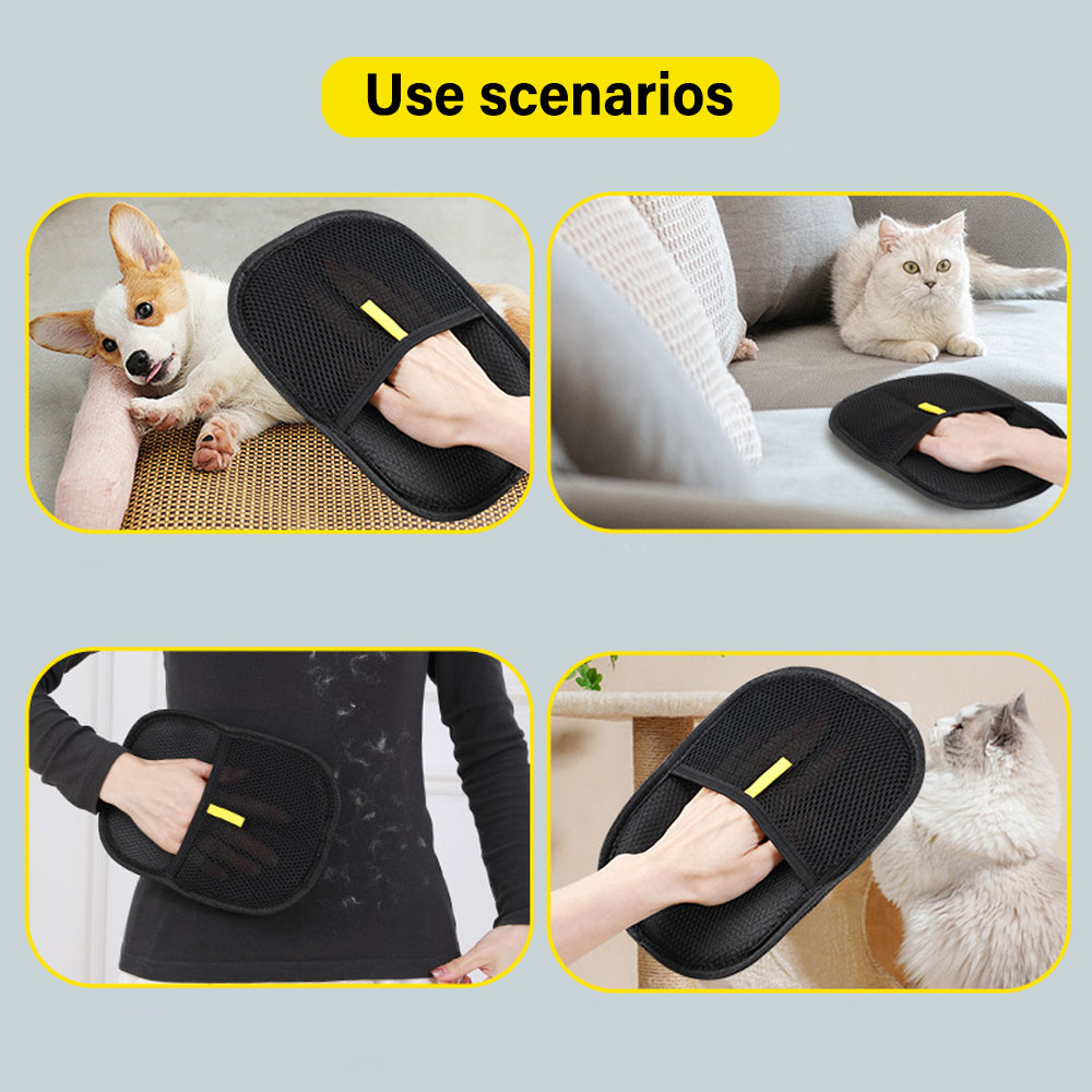 ถุงมือกรูมมิ่งสัตว์เลี้ยง แปรง - Pet Grooming Glove บทวิจารณ์และราคา