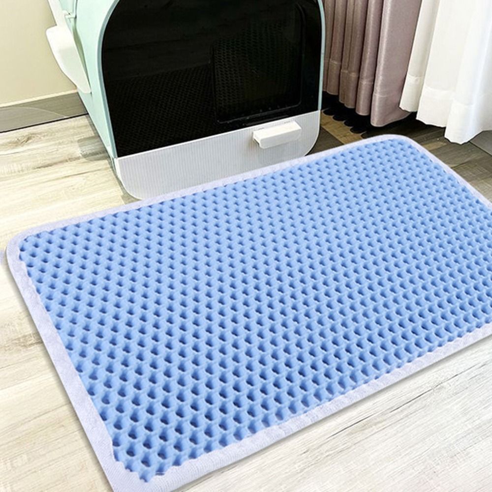 แผ่นรองทรายแมวสองชั้น EVA ทนทา - Cat Litter Mat บทวิจารณ์และราคา