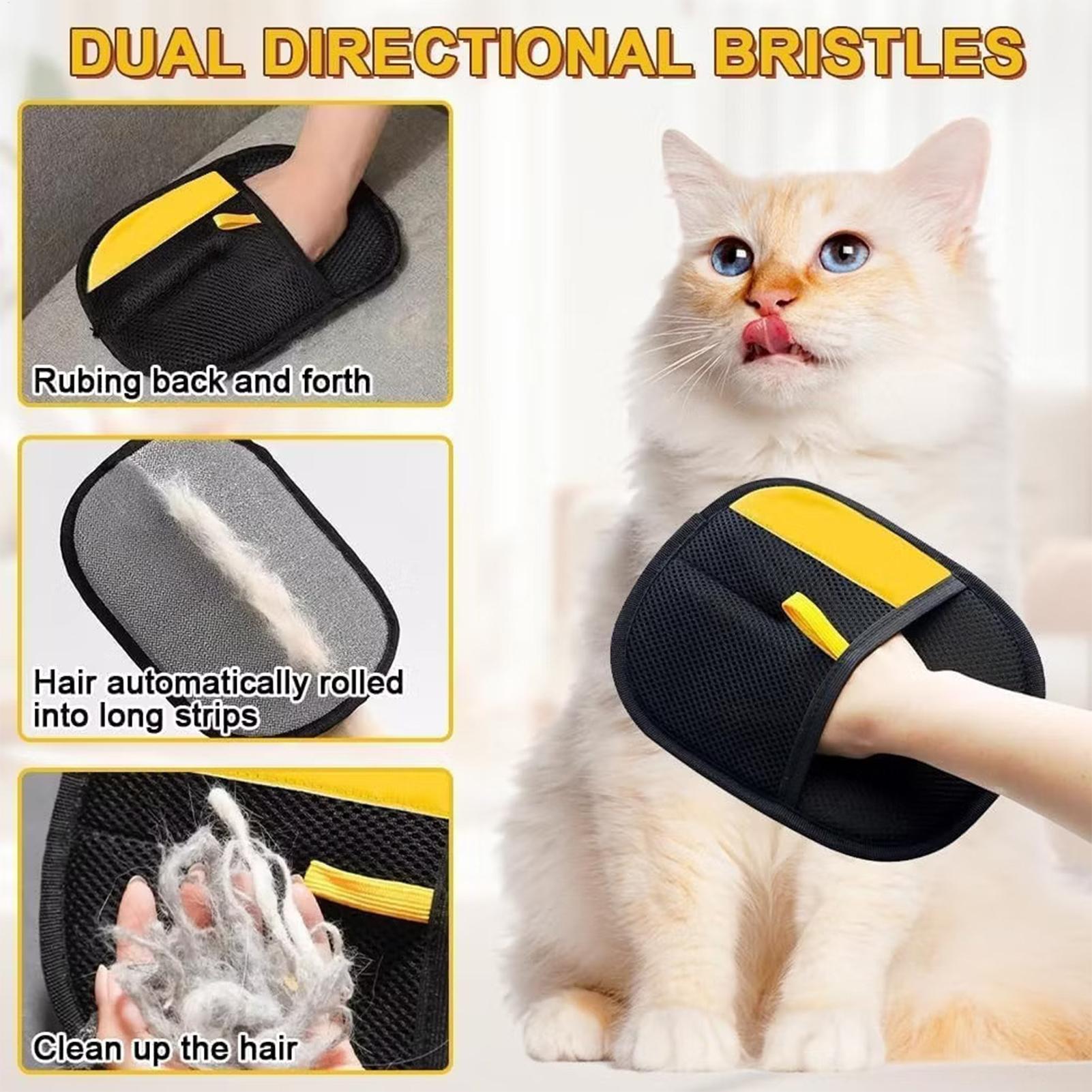 ถุงมือกำจัดขนสัตว์เลี้ยงแบบไฟฟ - Pet Grooming Glove บทวิจารณ์และราคา